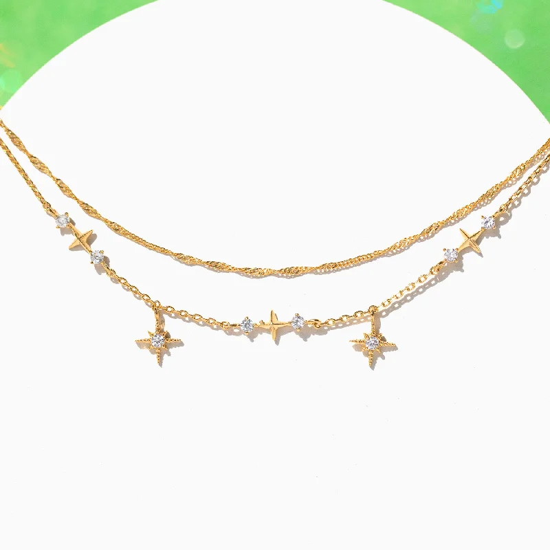 stylish crystal necklaces for women -Wandering Stars Necklace