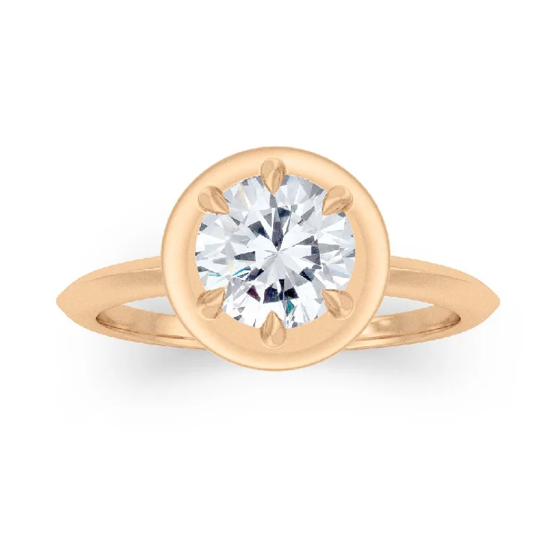 women’s fashion rings with crystals -Fortuna Engagement Ring