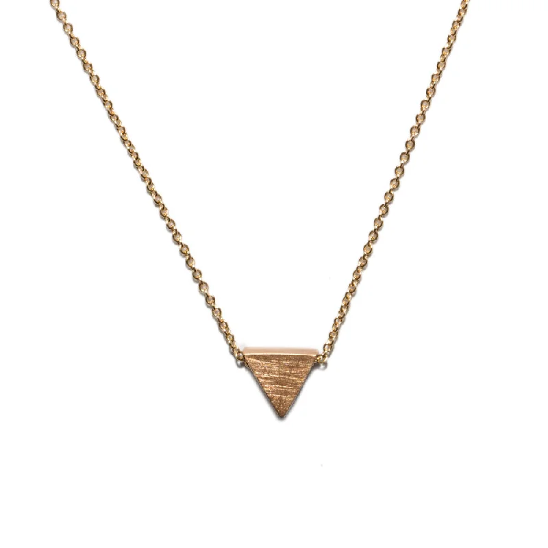 fine jewelry necklaces for women -<!--NK166-->triangle button necklace