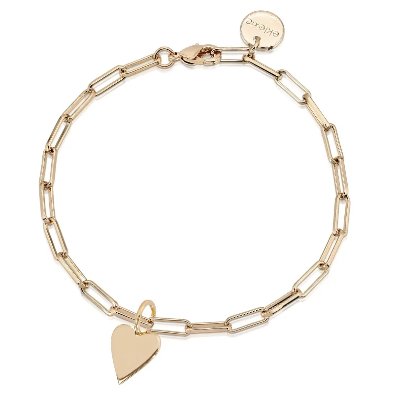 gold bangles for women -gold bangles for women -Small Heart Charm Bracelet