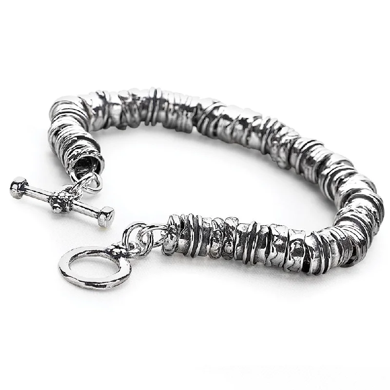 stackable bangles for women -stackable bangles for women -Silver Halo Bracelet