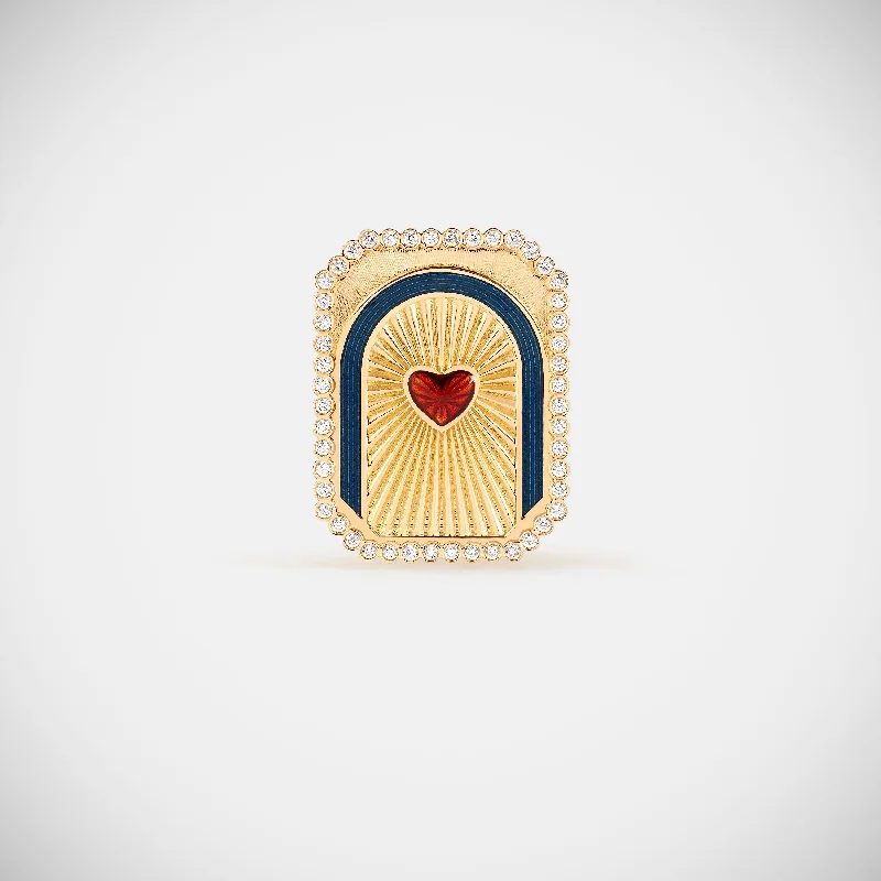 bold rings for women -Heart mini scap ring