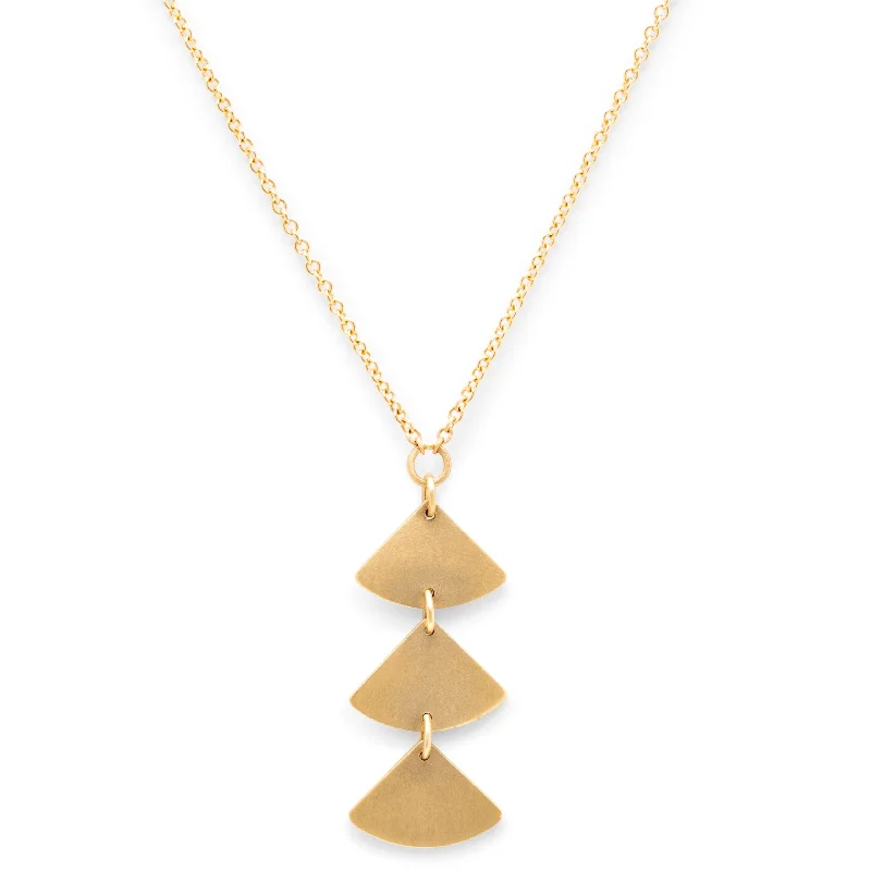 gemstone pendants for women -<!--NK972--> ginkgo bold 3 leaf necklace