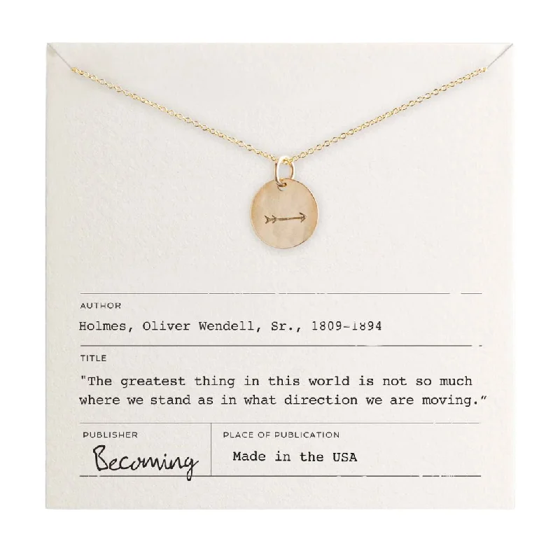 women’s gold nameplate necklaces -Becoming Arrow Necklace