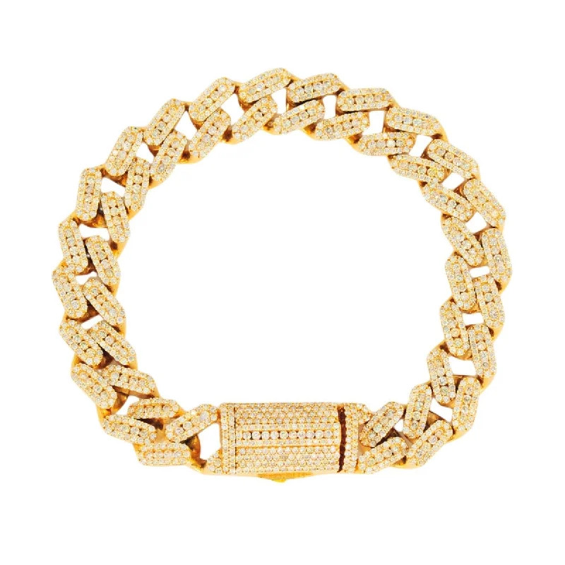 modern women’s bangles -modern women’s bangles -10k Gold 10.71ct Diamond 12.5mm Cuban Bracelet 8.5"