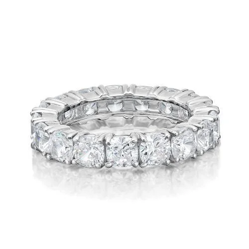 cocktail rings for women -All-rounder eternity band with 4 carats* of diamond simulants in 10 carat white gold