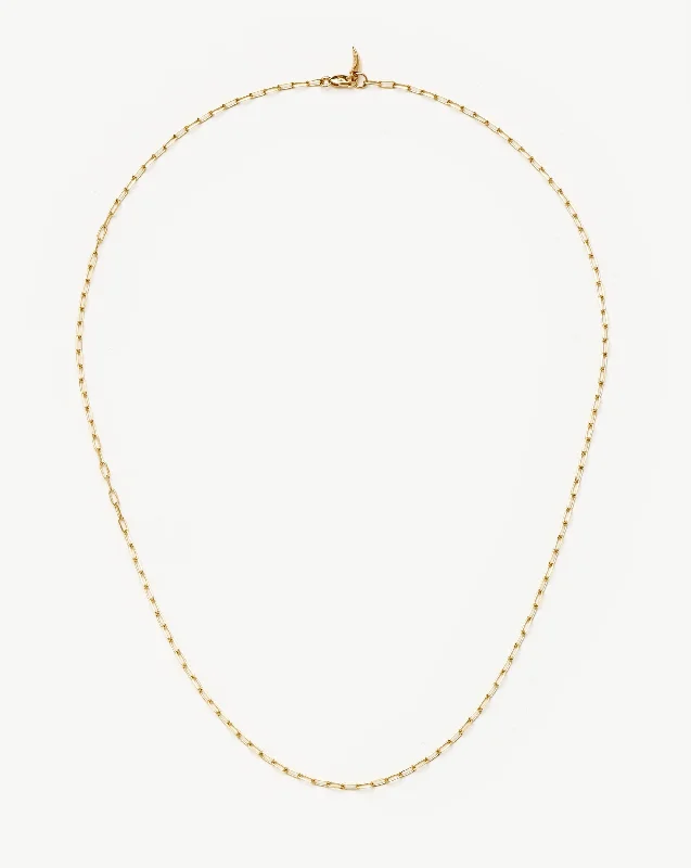 unique crystal necklaces for women -Fine Classic Paperclip Chain Necklace | 14k Solid Gold