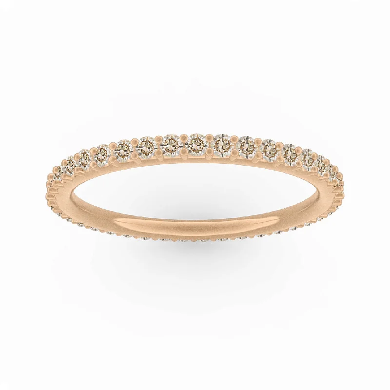 luxury rings for women -Paola Eternity Band, 1/2 Ct, Champagne Diamond