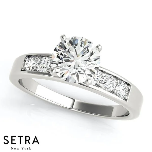 high-end engagement rings -ENGAGEMENT RINGS SINGLE ROW CHANNEL SET