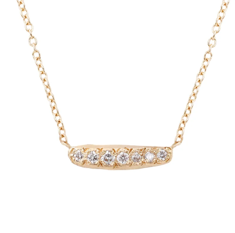 trendy gold necklaces for women -Aurora Necklace-White Diamonds