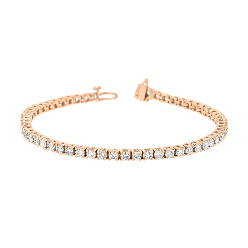 trendy bracelets for women -trendy bracelets for women -14KT GOLD 5 CARAT ROUND DIAMOND TENNIS BRACELET