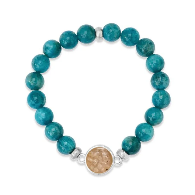 gold bracelets for women -gold bracelets for women -Round Beaded Bracelet - Apatite