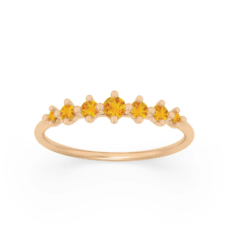 stackable diamond rings -Meissa Ring, Citrine