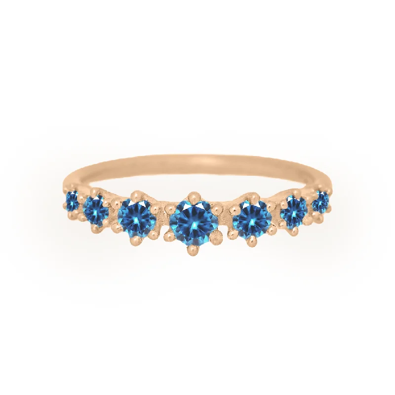 high-end engagement rings -Helena Ring, petite, Blue Sapphire