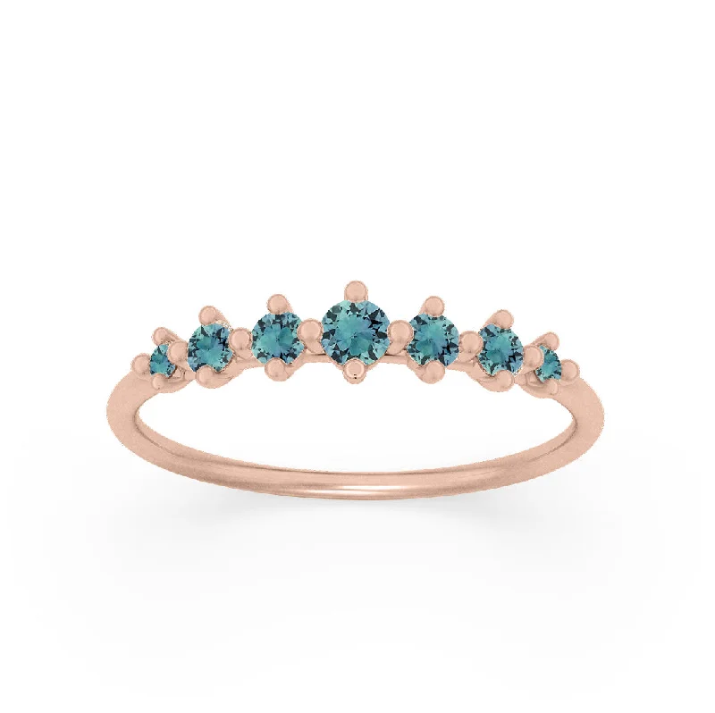 women’s engagement rings -Meissa Ring, Teal Sapphire