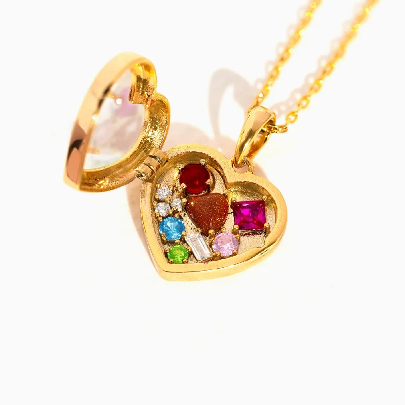 heart-shaped necklaces for women -Box of Chocolates Necklace