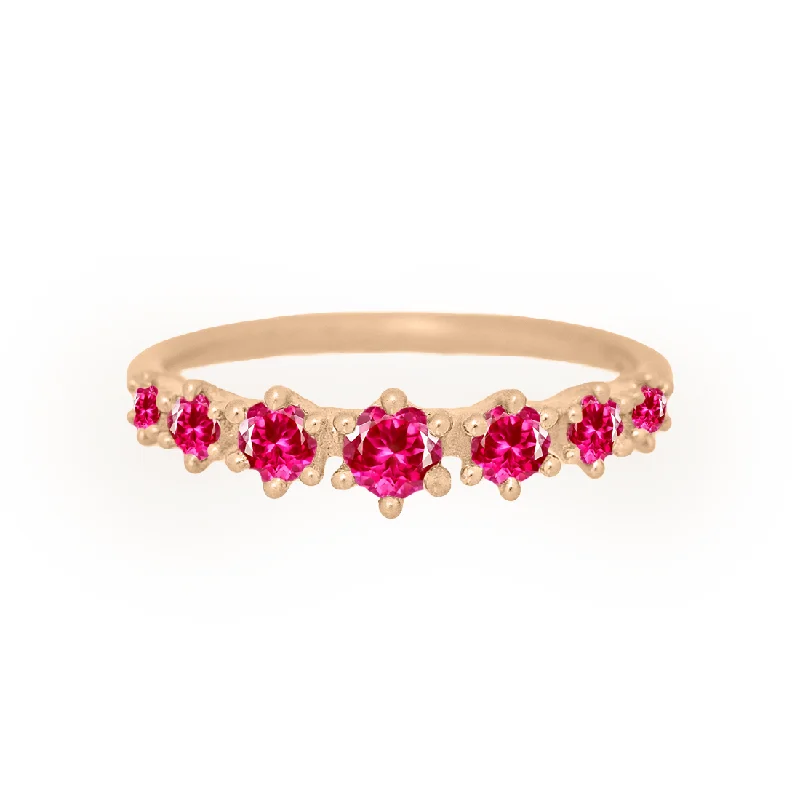 gemstone statement rings -Helena Ring, petite, Pink Ruby