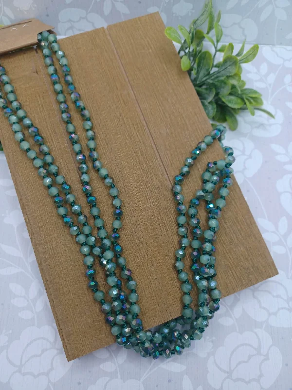 special occasion necklaces for women -Deep Green Beaded Necklace