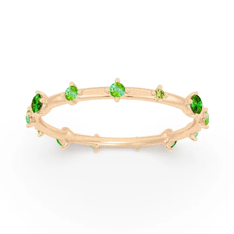 promise rings for women -Galaxy Ring, Mini, Green Ombré