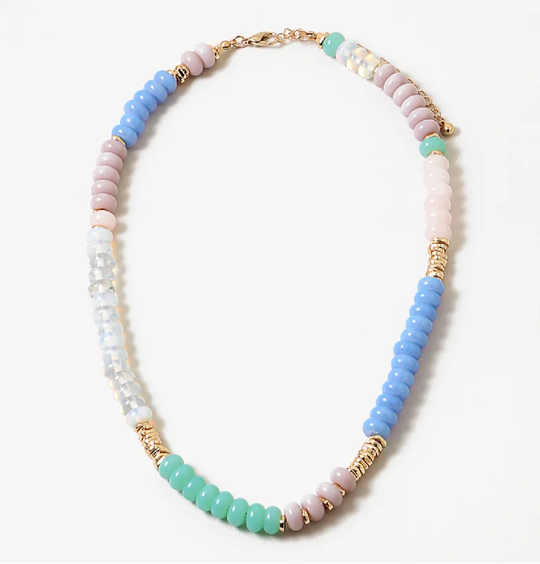 colorful gemstone necklaces for women -Stroke of Luck Gemstone Necklace