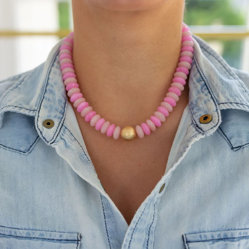 statement choker necklaces for women -Bubblegum Resin Necklace