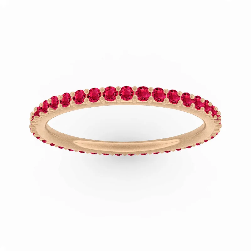 classic engagement rings -Paola Eternity Band, 1/2 Ct, Red Ruby