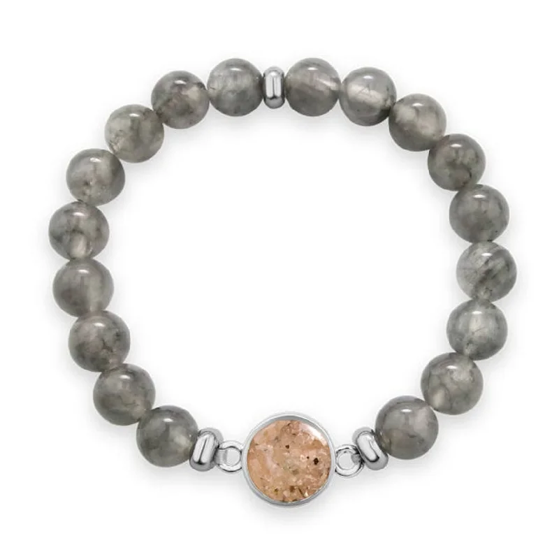 elegant bracelets for women -elegant bracelets for women -Round Beaded Bracelet - Labradorite