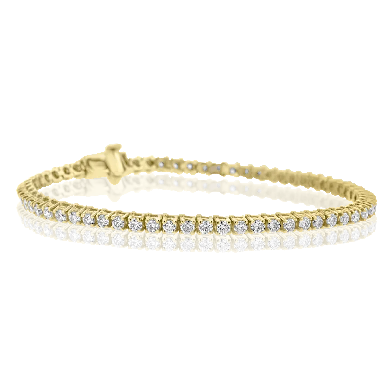 beautiful wedding bangles -beautiful wedding bangles -14K YELLOW GOLD 3.14CT DIAMOND TENNIS BRACELET