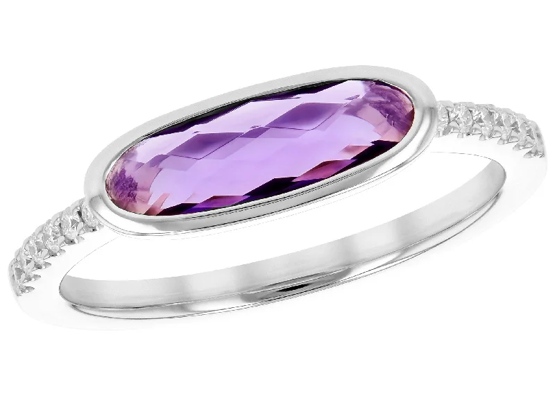 gemstone rings for women -Purple Amethyst Ring