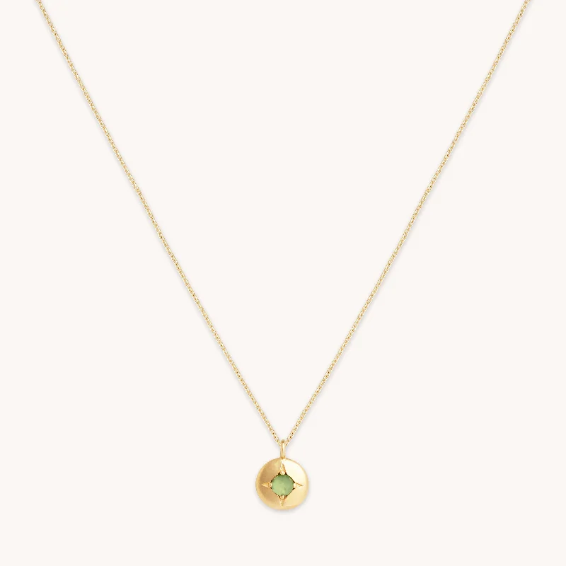 unique pendant necklaces for women -August Peridot Birthstone Necklace in Solid Gold