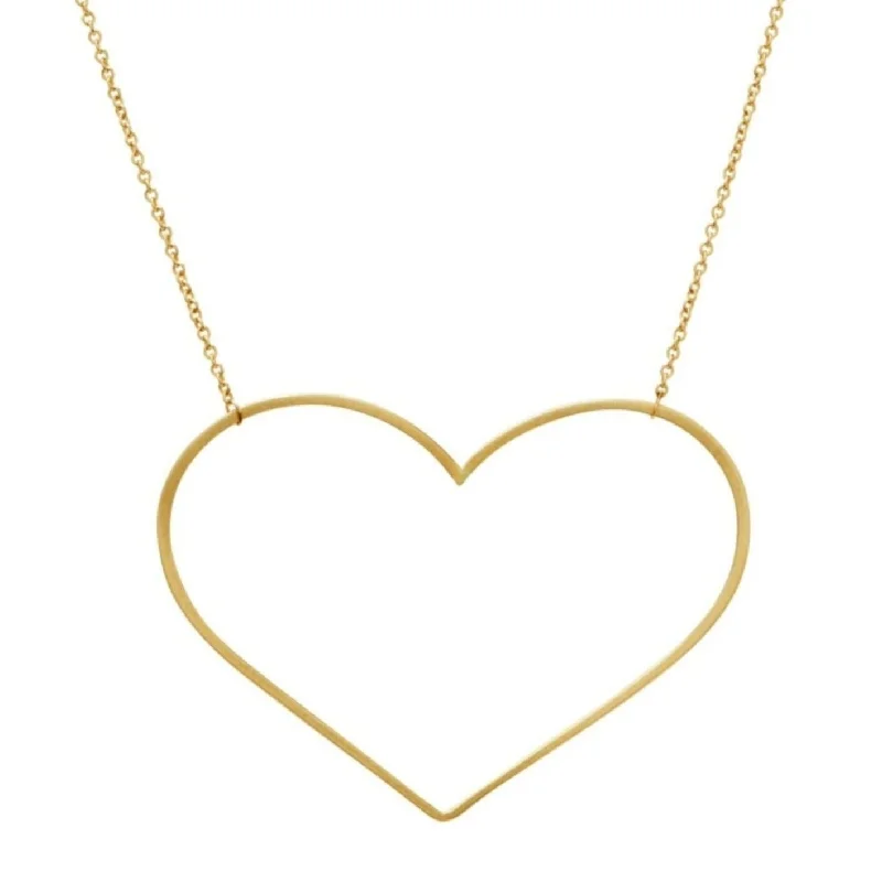 men’s and women’s matching necklaces -<!--NK1008-->mega heart necklace