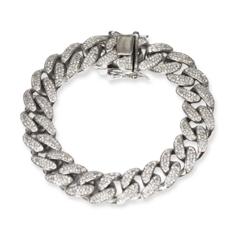 bracelet sets for women -bracelet sets for women -14MM CZ CUBAN LINK BRACELET 7.5 INCHES