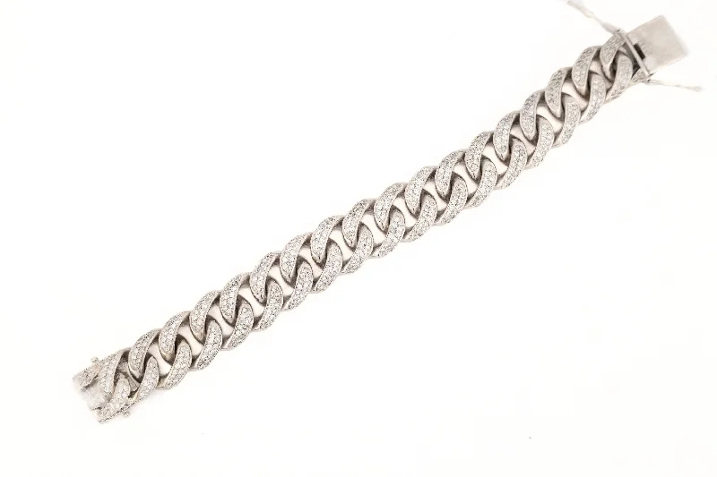 women’s tennis bracelets -women’s tennis bracelets -8mm White Gold Rounded Diamond Bracelet